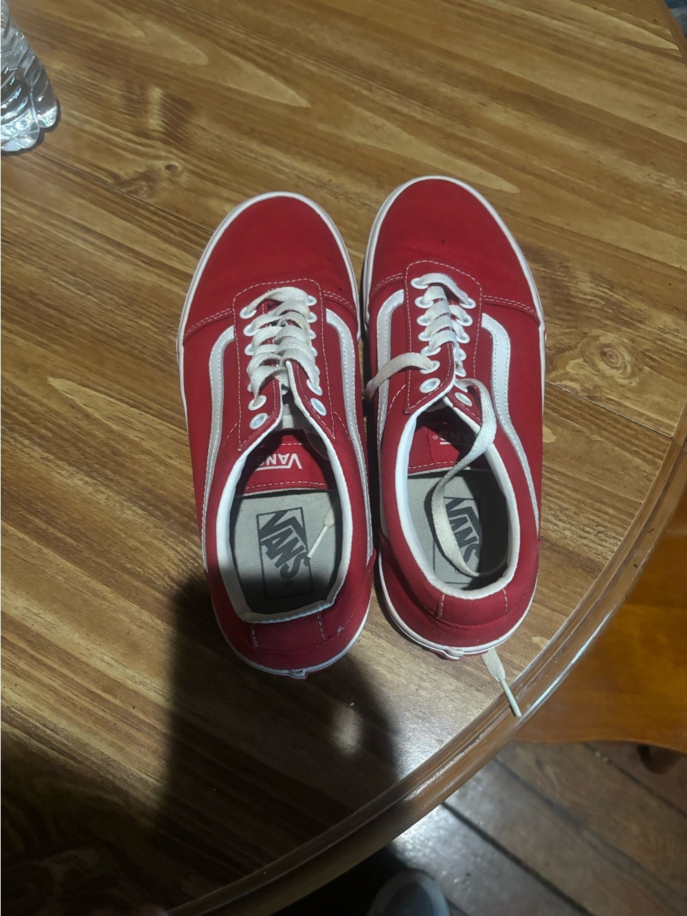 Vans Men's Classic Red Canvas Old Skool Sneakers